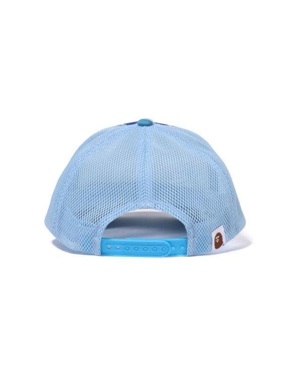 Casquettes Bape ABC Camo Ape Face Mesh Bleu Clair Homme | BMB-17009299