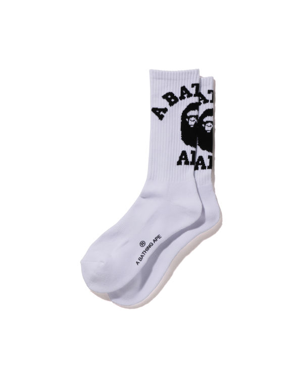 Chaussettes Bape College Blanche Homme | LGW-32908462