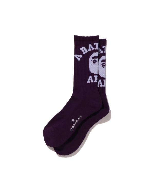 Chaussettes Bape College Violette Homme | QWY-58912497