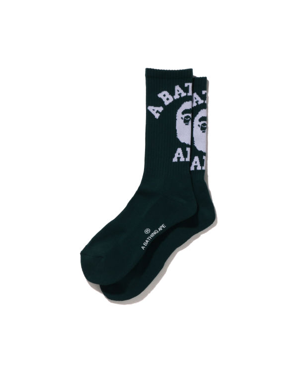 Chaussettes Bape College Vert Foncé Homme | SSZ-56670345