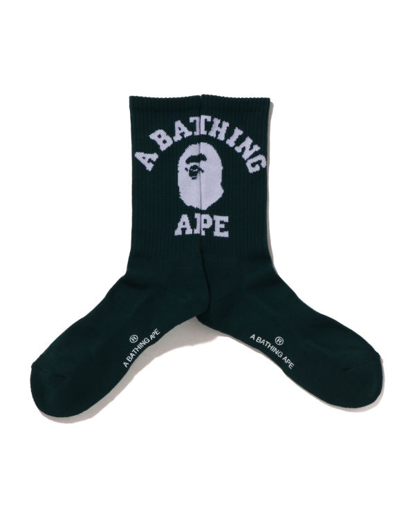 Chaussettes Bape College Vert Foncé Homme | SSZ-56670345