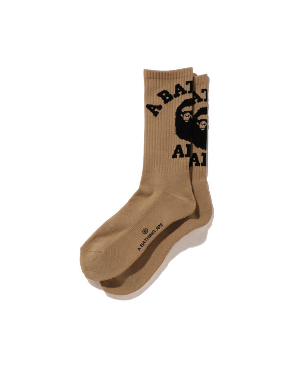 Chaussettes Bape College Beige Homme | AGI-95529167