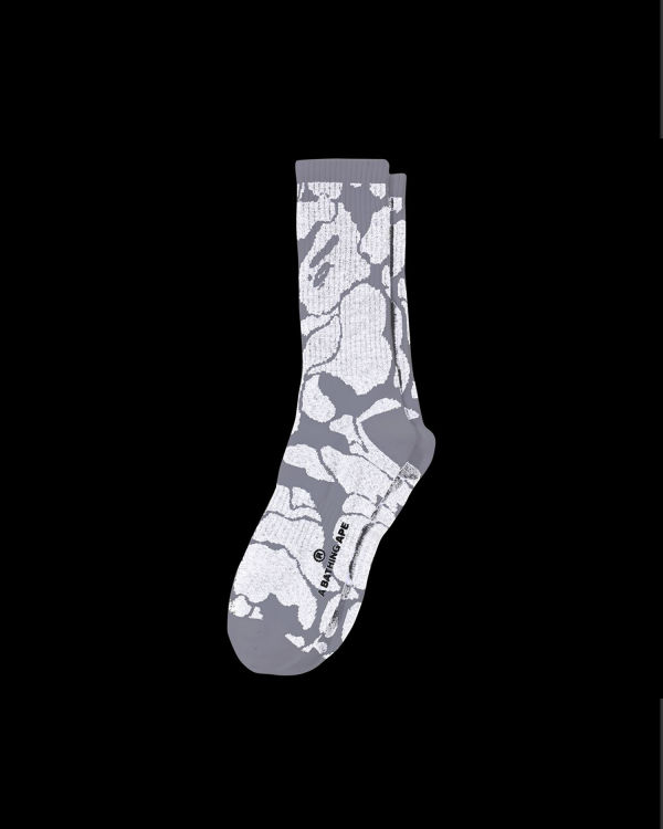 Chaussettes Bape Reflective Camo Blanche Homme | EAX-19506774