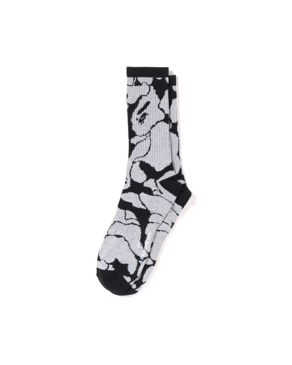 Chaussettes Bape Reflective Camo Noir Homme | AZE-00469282