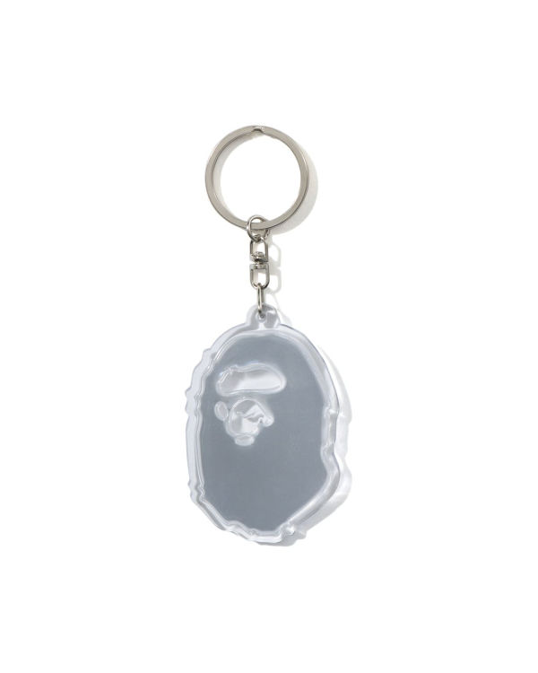 Porte-clés Bape Ape Head Reflective Blanche Homme | HTK-43008611