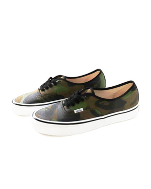 Baskets Bape X Vans 1st Camo Authentic Vert Homme | KTH-31802156