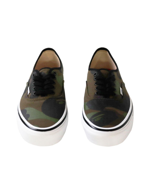 Baskets Bape X Vans 1st Camo Authentic Vert Homme | KTH-31802156