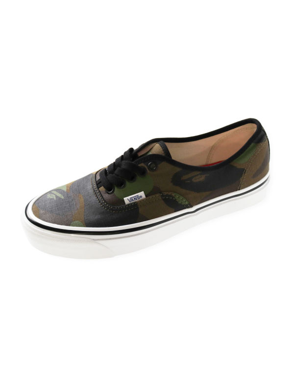 Baskets Bape X Vans 1st Camo Authentic Vert Homme | KTH-31802156