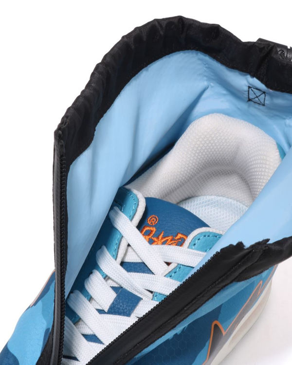 Baskets Bape Honeycomb Camo Zip Route STA M2 Bleu Homme | BGJ-99865383