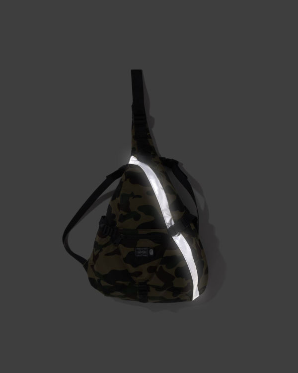 Sacs à Bandoulière Bape Porter 1st Camo One Vert Homme | OFZ-49006408