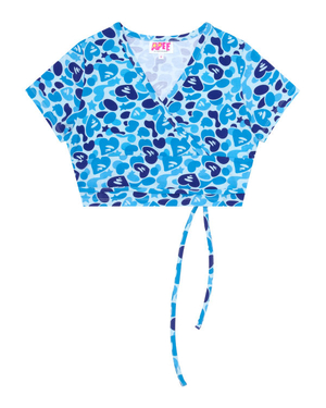 Chemisier Bape Printed Bleu Femme | QCP-71556902