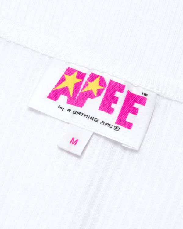 Chemisier Bape Logo drawstring cropped Blanche Femme | YJQ-73073881