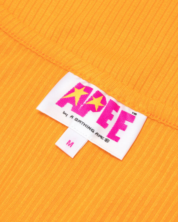 Chemisier Bape Logo drawstring cropped Orange Femme | QTE-57472380