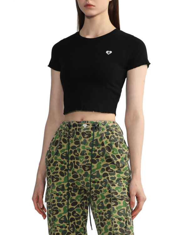 Chemisier Bape Cropped logo Noir Femme | AXU-35539917