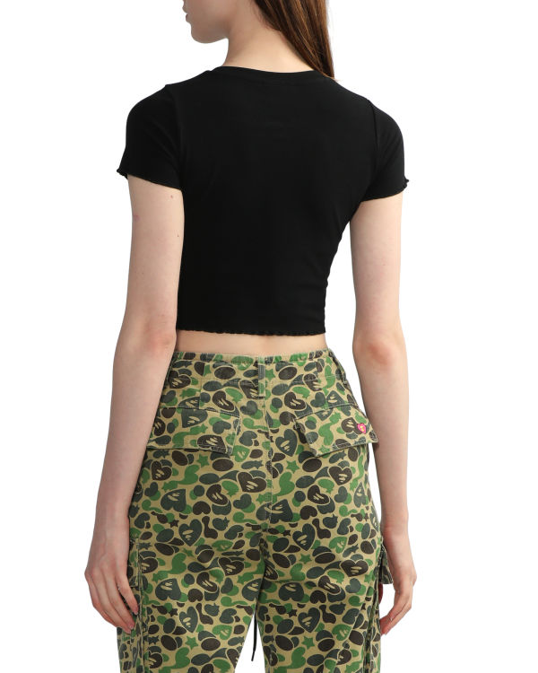 Chemisier Bape Cropped logo Noir Femme | AXU-35539917