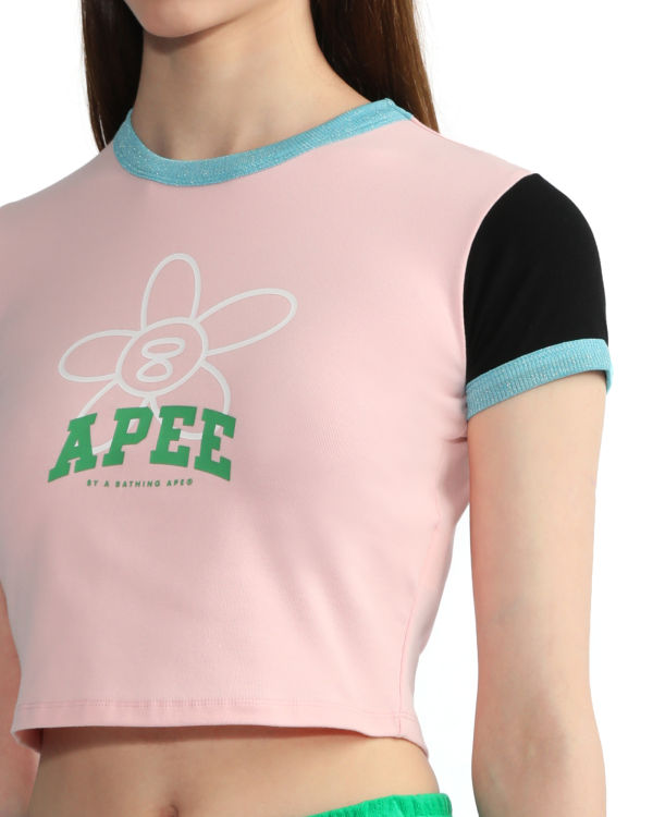 Chemisier Bape Graphique Rose Femme | HIK-14752285