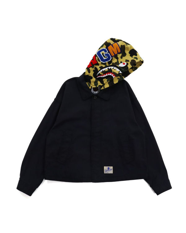 Vestes Bape 1st Camo Shark Hood Larges Noir Femme | CXH-63544456