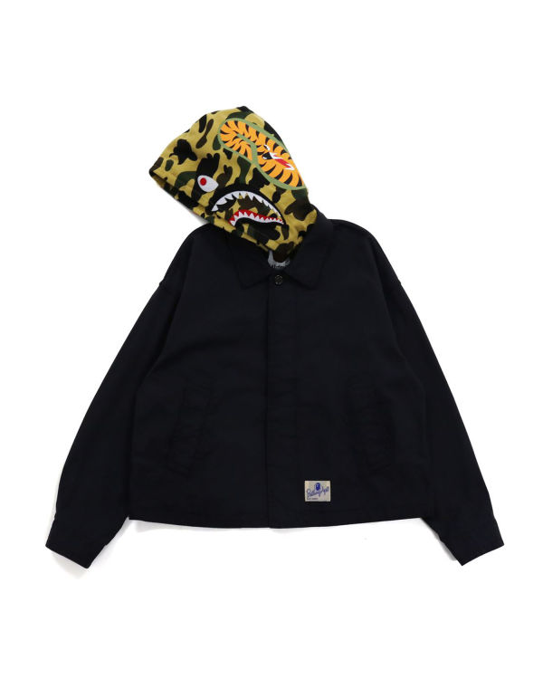 Vestes Bape 1st Camo Shark Hood Larges Noir Femme | CXH-63544456