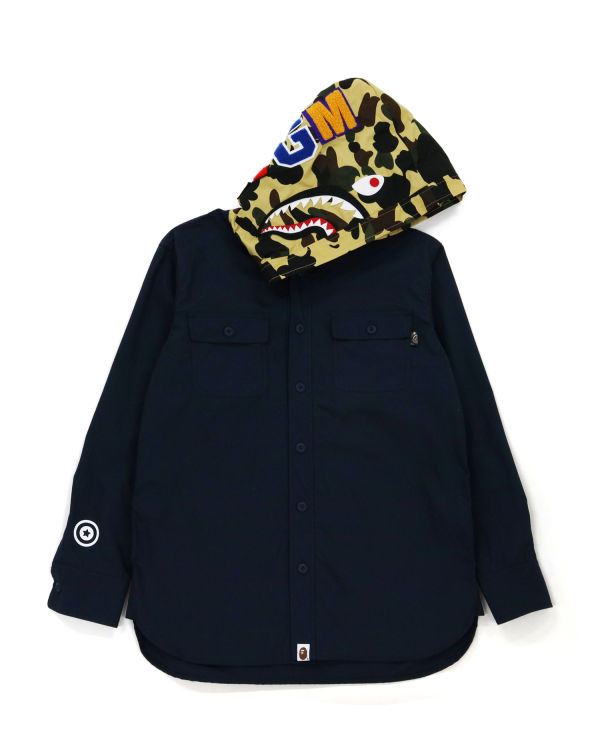 Vestes Bape 1st Camo Shark Bleu Femme | FKV-80664356