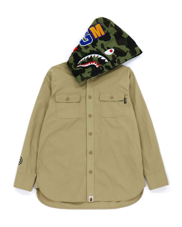 Vestes Bape 1st Camo Shark Beige Femme | NRL-33991506