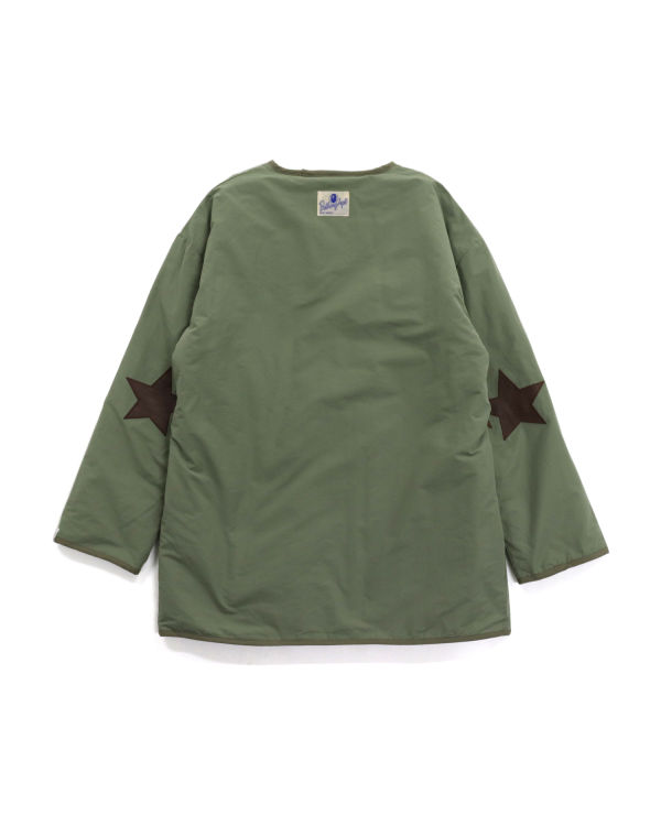 Vestes Bape STA Cuir Patch No Collar Vert Femme | NFV-69168702