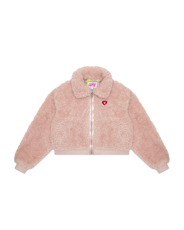 Vestes Bape Faux fur Rose Femme | PRD-35571340