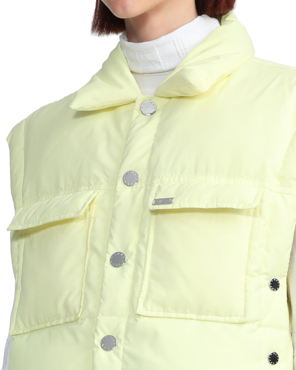 Gilet Bape Buttoned cropped Jaune Femme | SAE-41933601