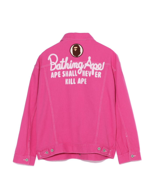 Vestes Bape Champion Oversized Color Twill Rose Femme | KLK-29531734