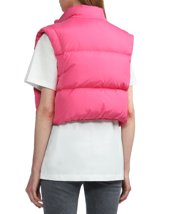 Gilet Bape Cropped padded Rose Femme | XRZ-94378825