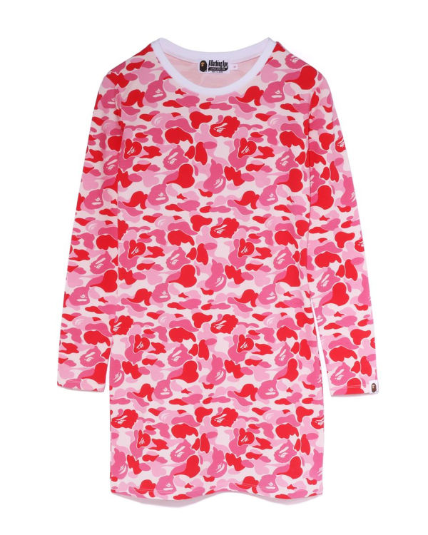 Peignoir Bape ABC Camo L/S Bodycon Rose Femme | KVZ-12540312