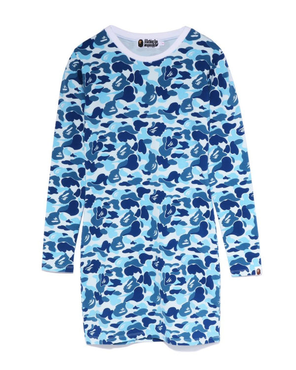 Peignoir Bape ABC Camo L/S Bodycon Bleu Femme | CIW-46592199