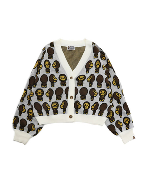 Knitwear Bape Milo Cropped Blanche Femme | UUY-70744481