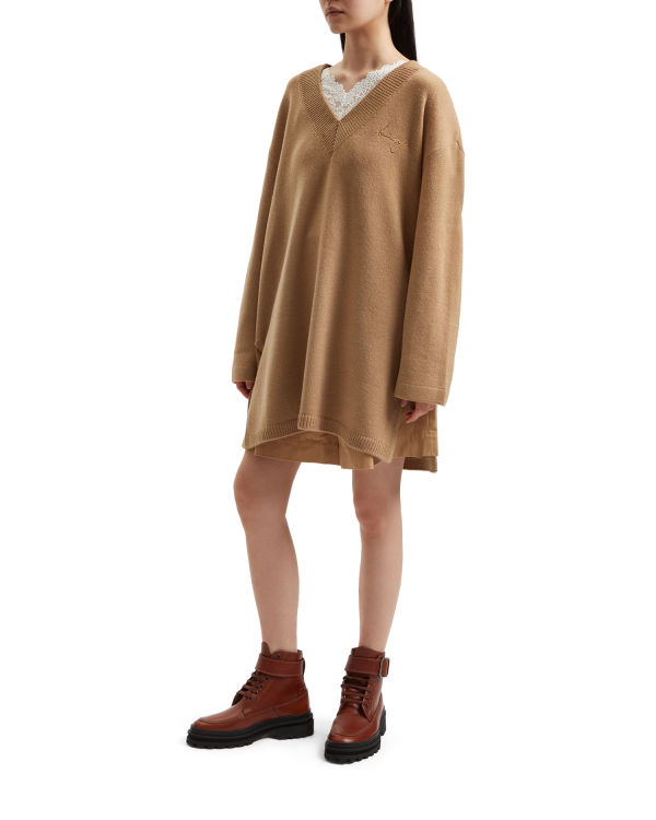 Knitwear Bape Oversized Beige Femme | OWU-76173981