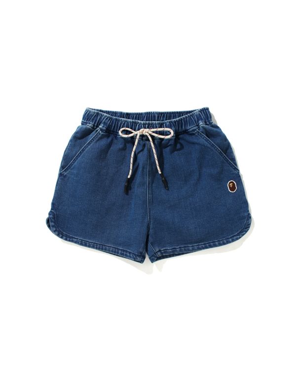 Shorts Bape Denim Easy Bleu Femme | PBZ-70182880