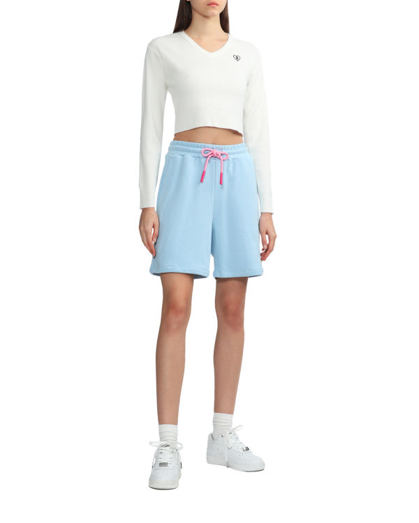 Shorts Bape Logo track Bleu Femme | FOG-60697096