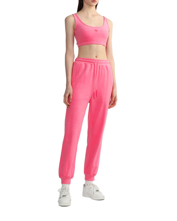 Pantalon Bape Towelling track Rose Femme | MBA-92276748