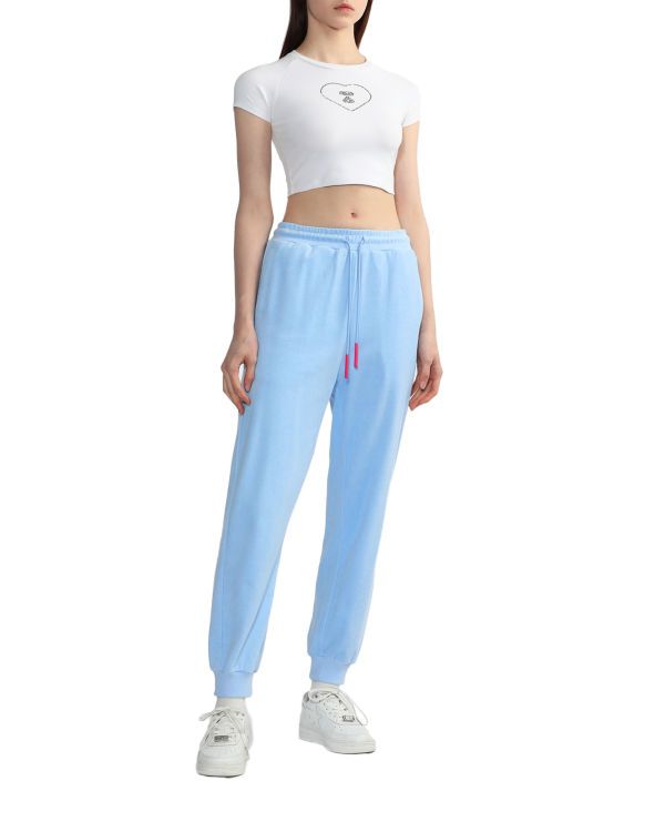 Pantalon Bape Towelling track Bleu Femme | EEQ-62491254