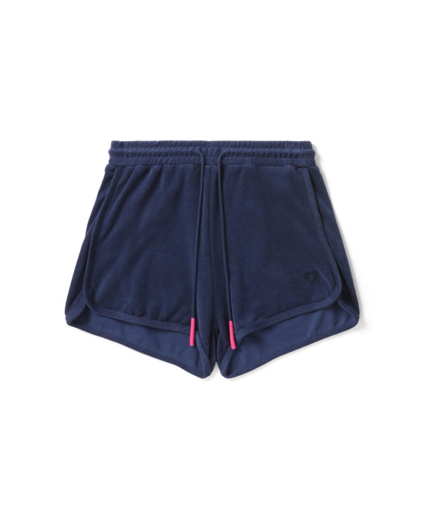 Shorts Bape Towelling track Bleu Marine Bleu Femme | CQO-28366898