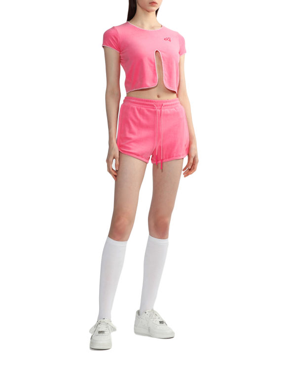 Shorts Bape Towelling track Rose Femme | YZX-95279375