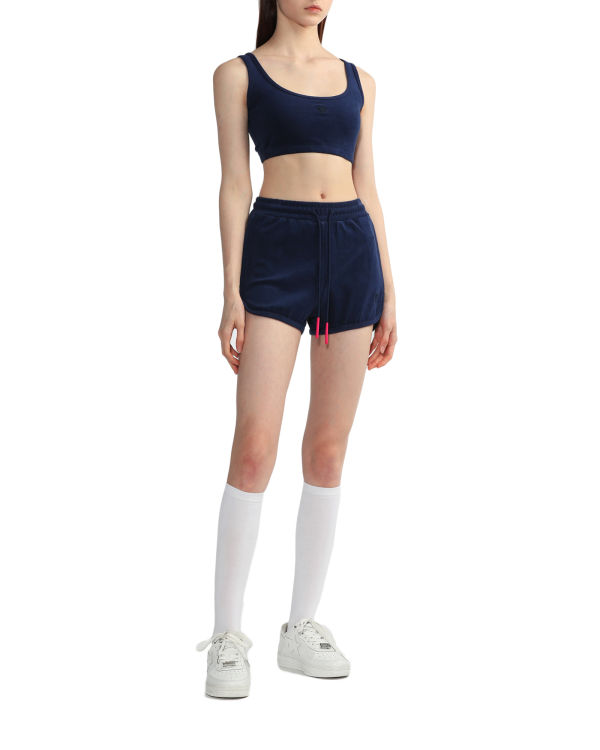 Shorts Bape Towelling track Bleu Marine Bleu Femme | CQO-28366898