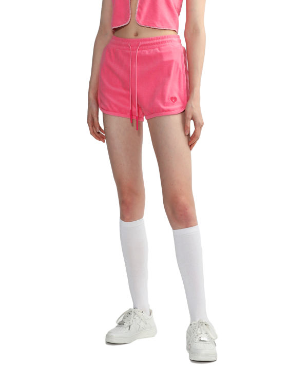 Shorts Bape Towelling track Rose Femme | YZX-95279375