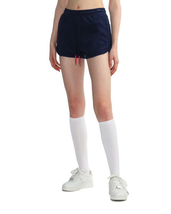 Shorts Bape Towelling track Bleu Marine Bleu Femme | CQO-28366898