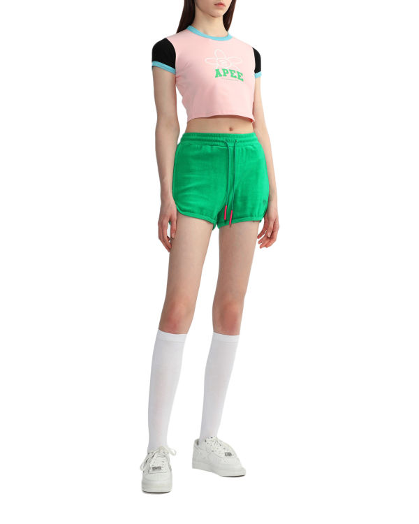 Shorts Bape Towelling track Turquoise Femme | BWY-32762228