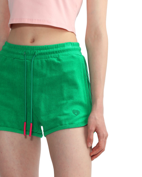 Shorts Bape Towelling track Turquoise Femme | BWY-32762228