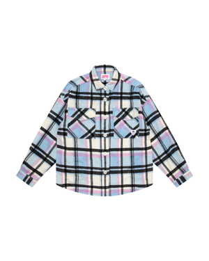 Chemises Bape Checked Bleu Femme | TSH-24064252