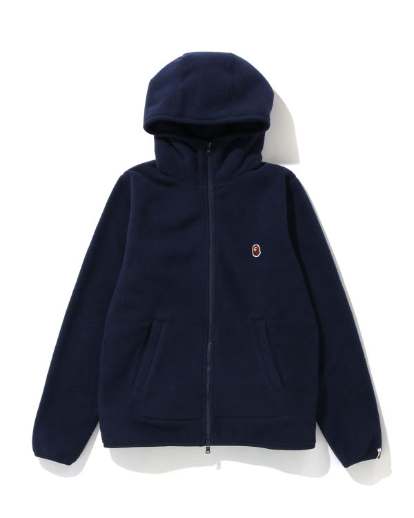 Sweat à Capuche Bape Fleece one point zip Bleu Marine Bleu Femme | ZSY-67130291