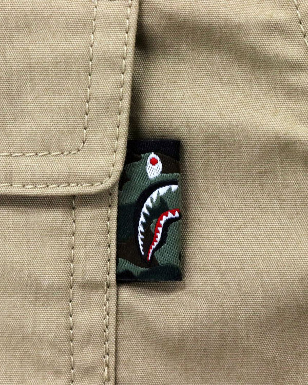 Sweat à Capuche Bape 1st Camo Shark Beige Femme | BKE-08627958