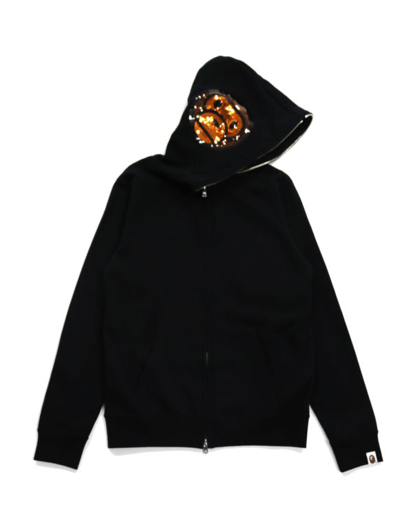 Sweat à Capuche Bape Milo Sequin Full Zip Noir Femme | BCL-62486143