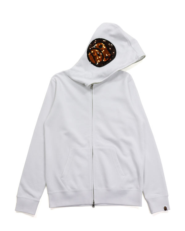 Sweat à Capuche Bape Milo Sequin Full Zip Blanche Femme | CEZ-56950681