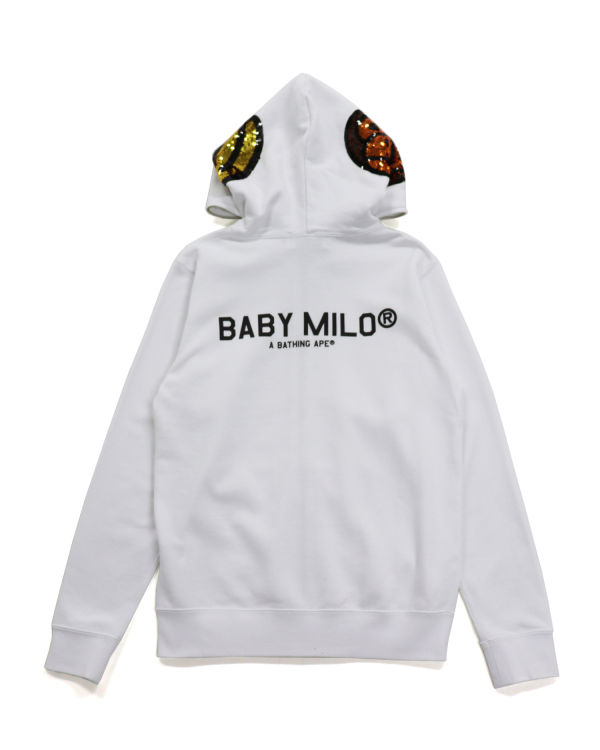 Sweat à Capuche Bape Milo Sequin Full Zip Blanche Femme | CEZ-56950681